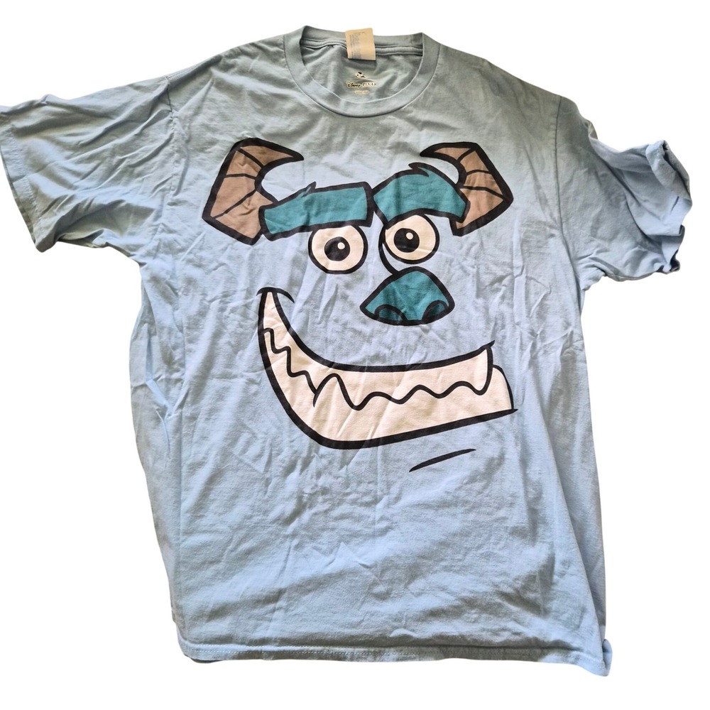 Disney Pixar Monsters Inc Sulley Graphic T-Shirt Halloween Blue Mens Large L